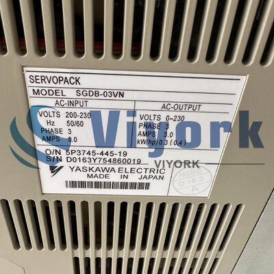 Yaskawa SGDB-03VN SERVO DRIVE 200-230VAC 50/60HZ 5AMP NEW